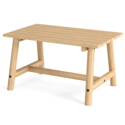 Pravokotna lesena vrtna miza Balkonska mizica za kavo