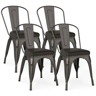 Komplet kovinskih jedilnih stolov Stol za kuhinjo 4 kosi