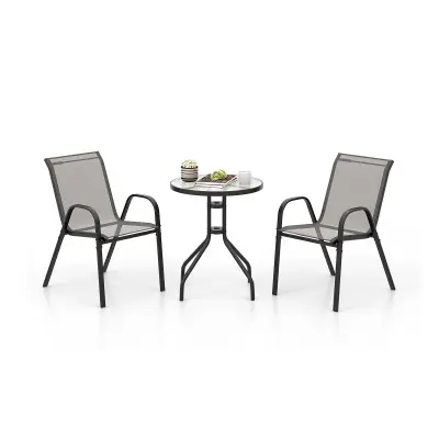 Set vrtnega pohištva Balkonsko pohištvo Miza + 2x stol