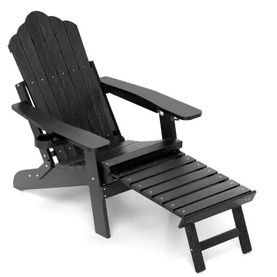 Vrtni stol z naslonom za noge Zložljivi vrtni ležalnik