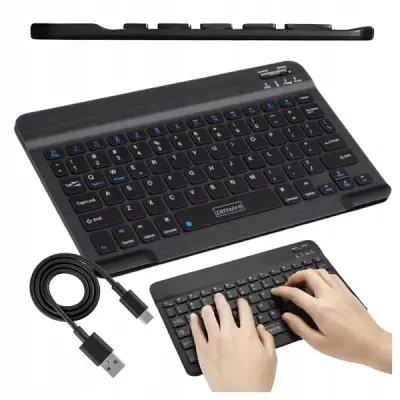 Zenwire WLK-620 brezžična Bluetooth tipkovnica 10'' USB-C polnilna QWERTY črna