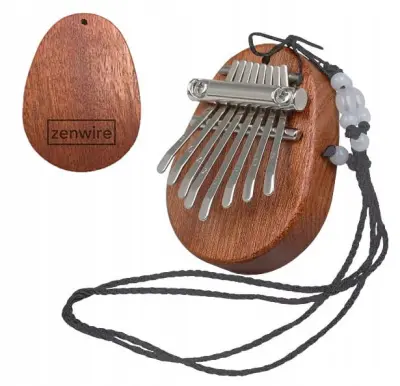 Zenwire MK01B mini kalimba (prstni klavir) 8 tipk, mahagonijev les, rjava, z vrvico