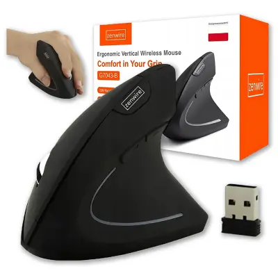 Zenwire X7 brezžična ergonomska vertikalna miška 2,4 GHz, 800–1200 DPI, desničarska