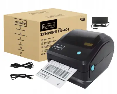 Zenwire TD-401 termični tiskalnik etiket 4'' USB, 203 DPI, 152 mm/s, za kurirske nalepke 100x150 mm, Windows/macOS/Linux