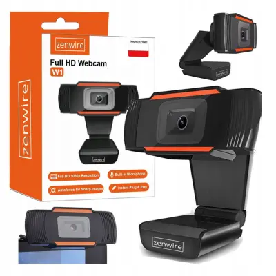 Zenwire Q8 spletna kamera Full HD 1080p z autofokusom, vgrajenim mikrofonom, širokokotna 110°, USB Plug & Play za PC/Mac/Android