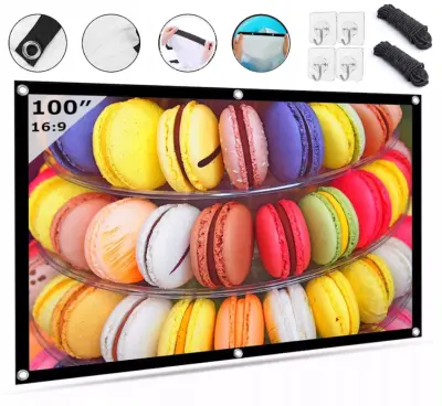 Zenwire AZ prenosno zložljivo projekcijsko platno 100" 16:9 218×122 cm, zadnja projekcija, samolepilni nosilci