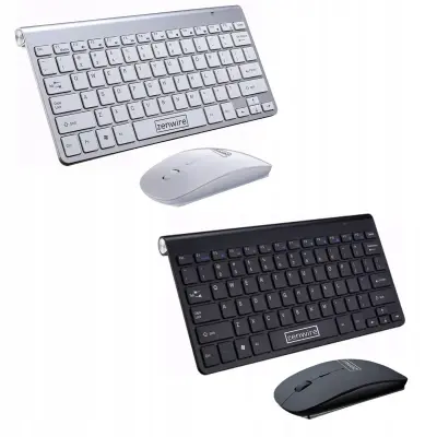 OEM Mini Slim Kit brezžični komplet tipkovnica in miška 2,4 GHz z nano USB sprejemnikom za PC, prenosnik in Smart TV
