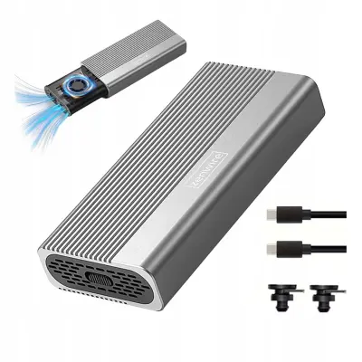 Zenwire M280U4C ohišje za SSD M.2 NVMe PCIe USB4/Thunderbolt 4 40 Gb/s z aktivnim hlajenjem 2230-2280 do 8 TB