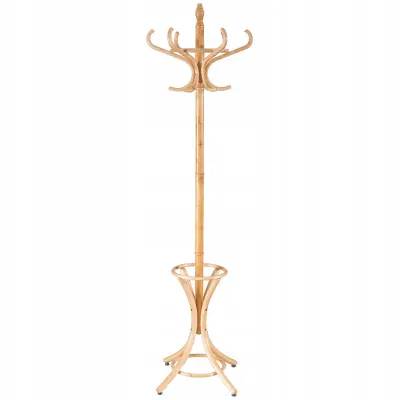 VRTLJIVO STOJALO ZA OBLAČILA LESENO