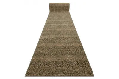 KESHAN Volnena tekač 1044/53533 Oriental bež / zelena 100 100x520 cm