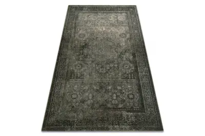 Preproga volna OMEGA MAMLUK Rozeta vintage iron zelena 170x235 cm