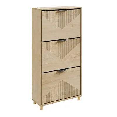 SoBuy Omara za čevlje s tremi predali 60x24x120cm Sodobno FSR213-N