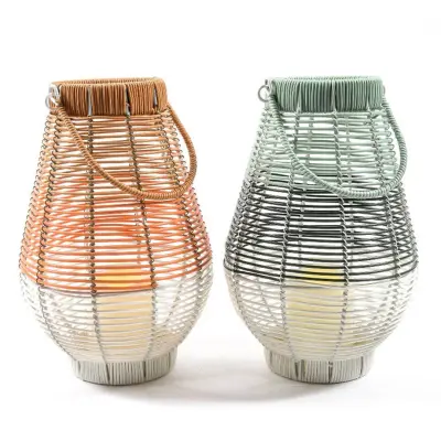 Laterna z LED svečo h30cm / več barv / kovina, plastika