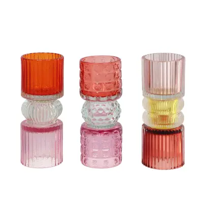 Podstavek za svečo Taye 13xh18cm / več barv / steklo