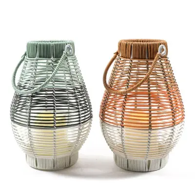 Laterna z LED svečo h26cm / več barv / kovina, plastika