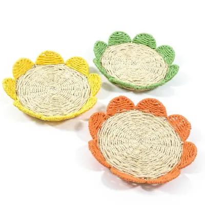 Košara Roža 27xh4cm / več barv / kovina, rafija