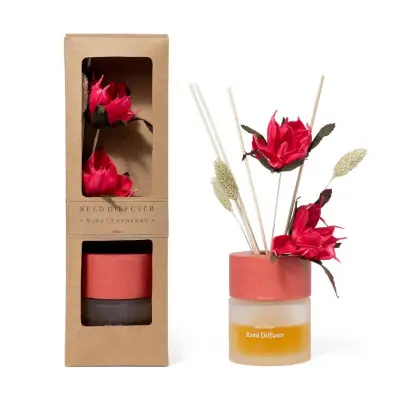 Osvežilec zraka Reed Diffuser 100ml+palčke / rdeče vino / steklo, les