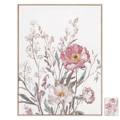Slika na platnu Cvetje 83x63cm / v okvirju / več vzorcev / platno