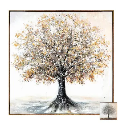 Slika na platnu Drevo 80x80cm / v okvirju / več vzorcev / platno