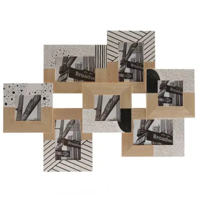 Boho Chic okvir za sliko 67x50x3cm / za 7 slik / les