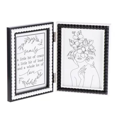 Zložljiv okvir za sliko 32x21cm / za 2 sliki / les