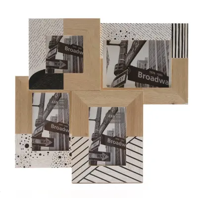 Boho Chic okvir za sliko 42x39,5x3cm / za 4 slike / les