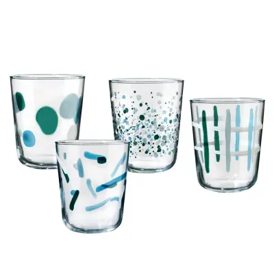 Set kozarec za vodo, sok Aura 315ml / 4 kos / steklo