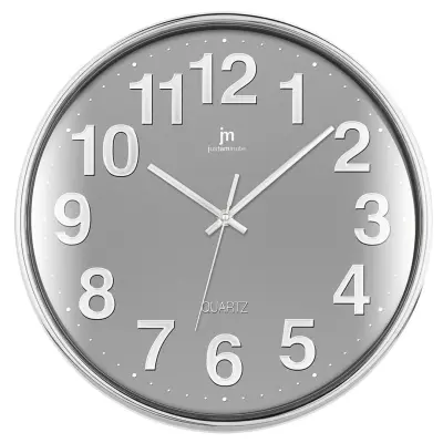 Stenska ura 35cm / 00816G / okrogla / siva / abs