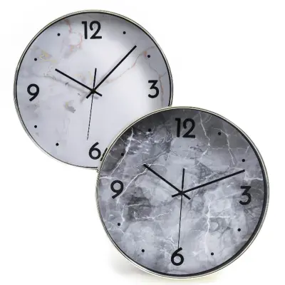 Stenska ura Marmor 40cm / več barv / plastika