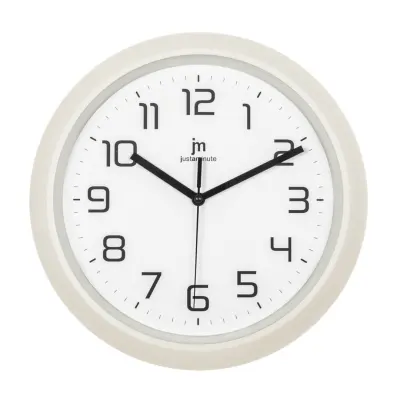 Stenska ura 30cm / 00892C / okrogla / krem / abs