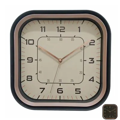 Stenska ura 30,5x30,5cm / kvadratna / več barv / PVC, steklo
