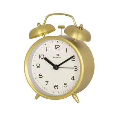 Budilka z lučko Drin Drin 10x13,5x5,5cm / JA711G / zlata / kovina