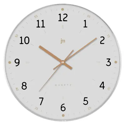 Stenska ura 35cm / 00975B / bela / MDF, ABS