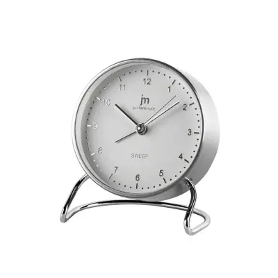 Okrogla budilka Bip Bip 10x12x8cm / srebrna / kovina