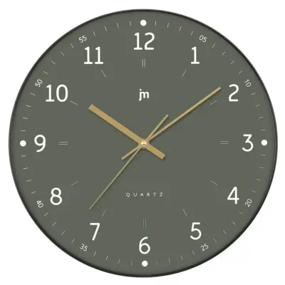 Stenska ura 35cm / 00975V / zelena / MDF, ABS