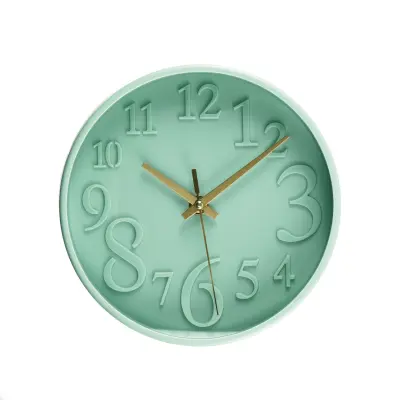 Stenska ura 21,5cm / več barv / okrogla / plastika