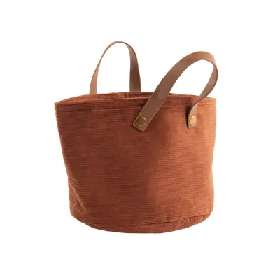 Košara za kruh Velmar Tiseco 18x15cm / opečnata / bombaž, poliester