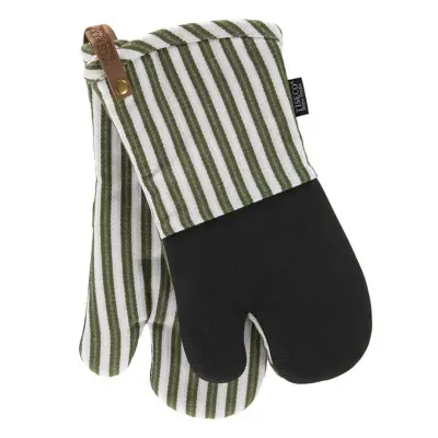 Set kuhinjska rokavica Yinte Tiseco 17x33cm / zelena / 2 kos / bombaž, poliester