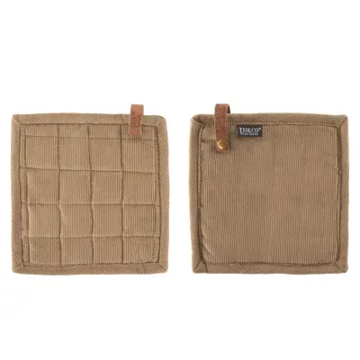 Set kuhinjska prijemalka Velmar Tiseco 20x20cm / rjava / 2 kos / bombaž, poliester