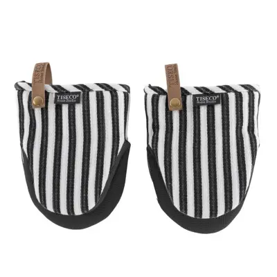 Set kuhinjska prijemalka Yinte Tiseco 14x18cm / črn / 2 kos / bombaž, poliester