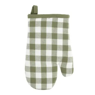 Set kuhinjska prijemalka Gingham Tiseco 18x28cm / zelena / bombaž, poliester