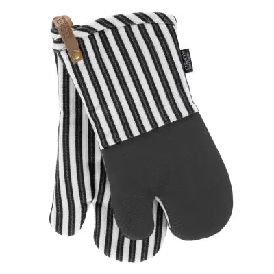 Set kuhinjska rokavica Yinte Tiseco 17x33cm / črna / 2 kos / bombaž, poliester