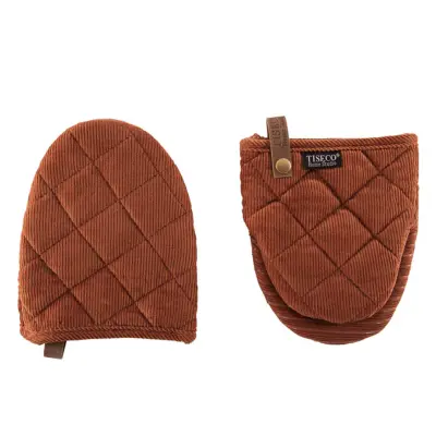 Set kuhinjska prijemalka Velmar Tiseco 14x18cm / opečnat / 2 kos / bombaž, poliester