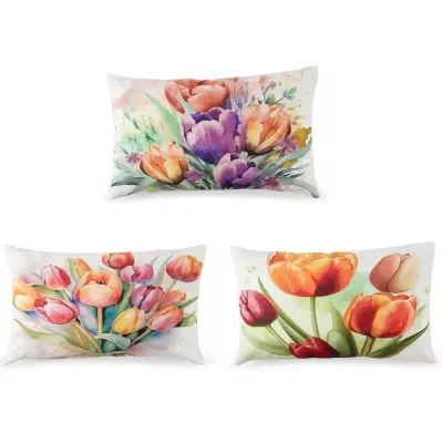 Blazina Tulipan 50x30cm / več vzorcev / poliester