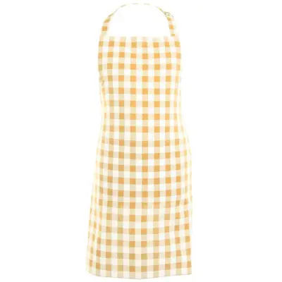 Predpasnik Gingham Tiseco 74x80cm / rumen / bombaž