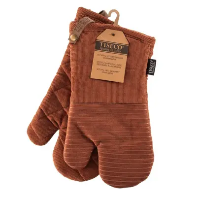 Set kuhinjska rokavica Velmar Tiseco 17x33cm / opečnata / 2 kos / bombaž, poliester