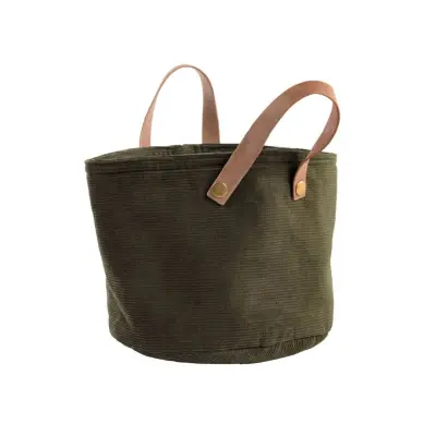 Košara za kruh Velmar Tiseco 18x15cm / zelena / bombaž, poliester