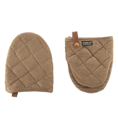 Set kuhinjska prijemalka Velmar Tiseco 14x18cm / rjav / 2 kos / bombaž, poliester