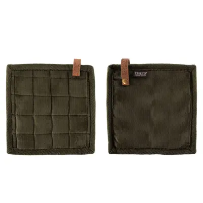 Set kuhinjska prijemalka Velmar Tiseco 20x20cm / zelena / 2 kos / bombaž, poliester