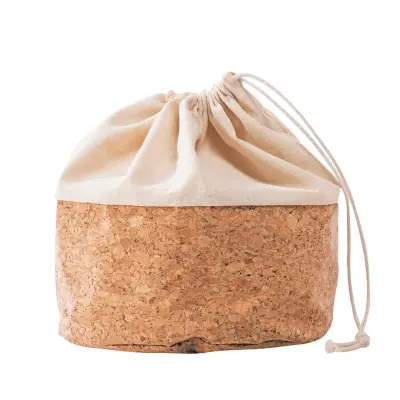 Košara, vrečka za kruh Nut 24xh25cm / krem / bombaž, pluta